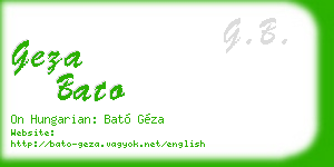 geza bato business card